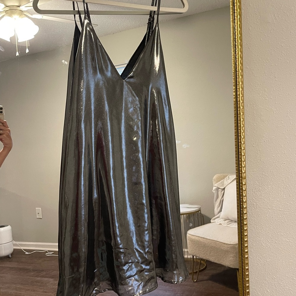 Silver Metallic Dress